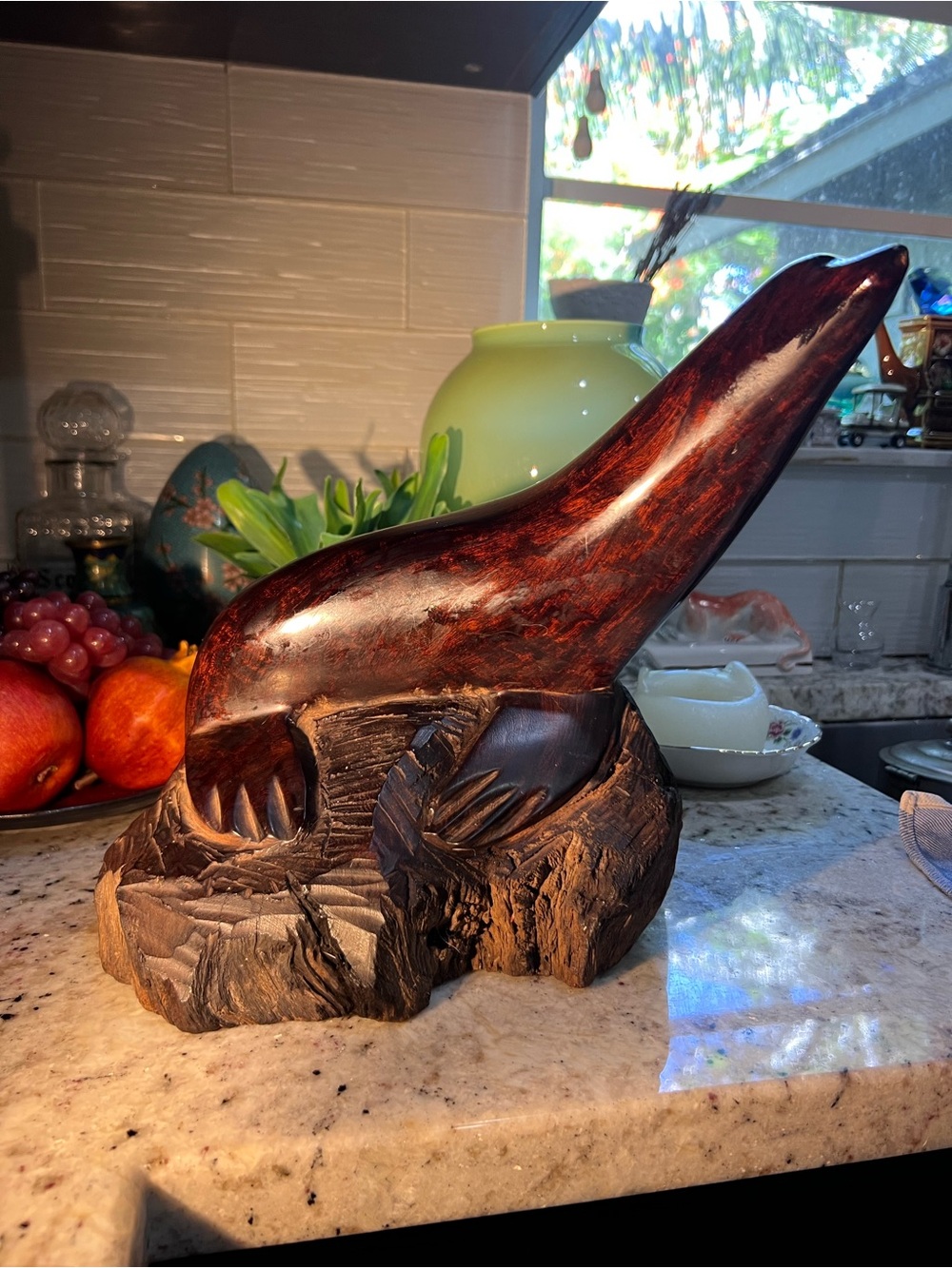 Ginormous Vintage Ironwood Hand-Carved Seal Sculpture